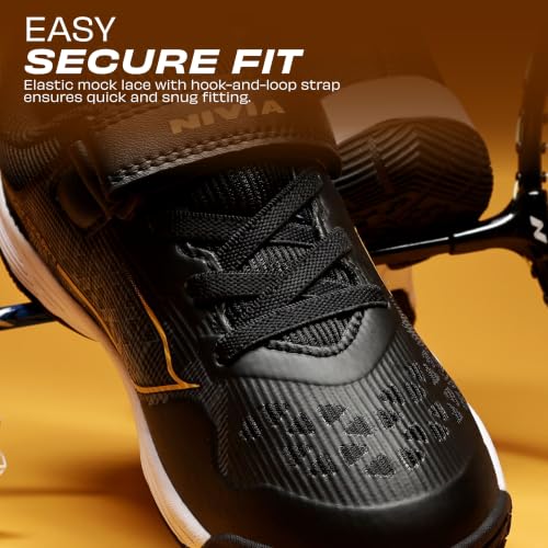 Image of Nivia Hy-Court 3.0 Kids Indoor Court Shoes, Lightweight Non-Marking Badminton Shoes with Cushioned Comfort & Durable Grip for Juniors