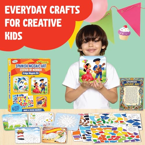 Image of SparkLPlay Sticker by Number | Mosaic Art Kit for Kids, 6 DIY Activities