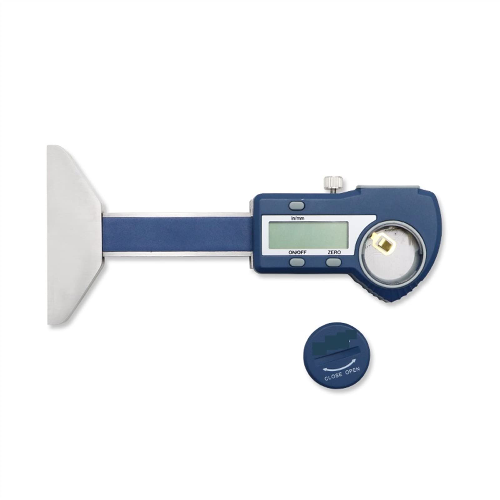 Medidor de profundidad de la banda de rodadura del neumático de 0-25/0-50 Mm, barra de Metal, medidor de profundidad Digital del neumático LCD for herramienta de medición del calibre del neumático del