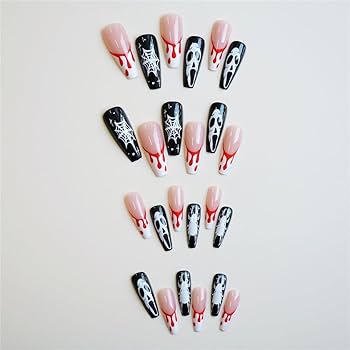 Amazon | ネイルチップ ロング つけ爪 DIY ネイル 24枚 手作り