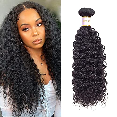 Tinall Hair Brazilian Kinky Curly 1 Bundle 16 Inch Hair Brazilian Curly Hair 10A 100% Unprocessed Brazilian Kinky Curly Virgin Hair Extensions