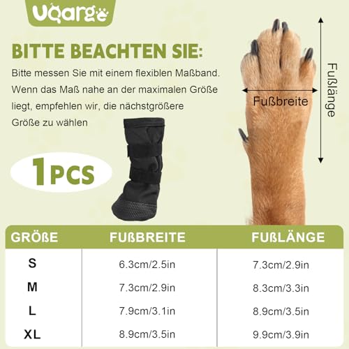 Voarge Hundeschuhe, Pfotenschutz Outdoor,Hundeschuhe zur Erholung,Hundeschuhe Pfotenschutz,für Pet Verletzung Recovery (XL)