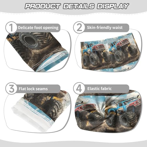 Monster Trucks Vintage Cars Girls Leggings Kids Yoga Pants Dance Active Tights 4T3