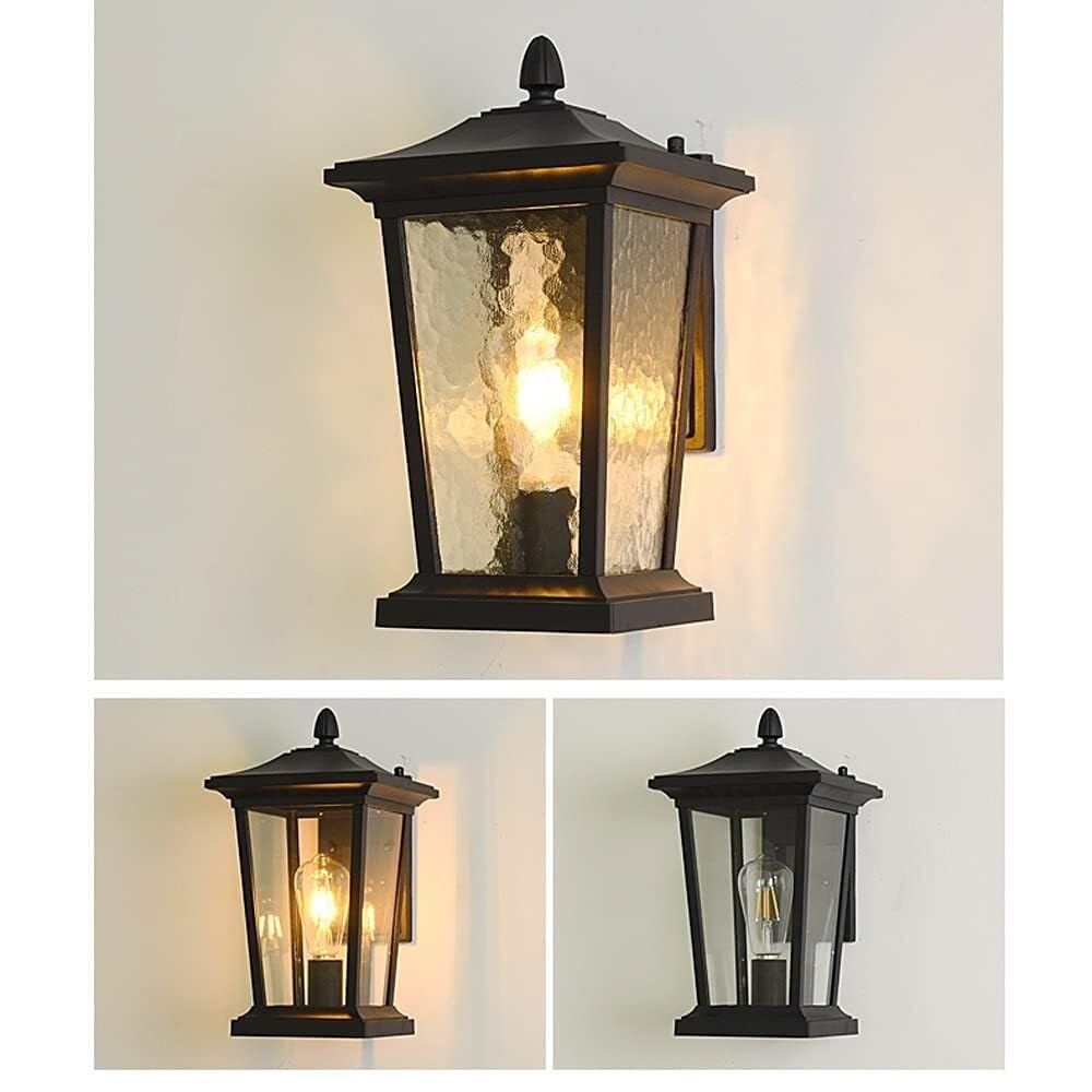 Lampa Ogrodowa,Lampy Wodoodporna Zewnętrzna Lampa Ścienna Aluminiowa Zewnętrzna Lampa Ścienna E27 Ogrodowa Lampa Ścienna Na Balkon, Ścieżkę, Podwórko, Patio Oprawa Ogrodowa(A)