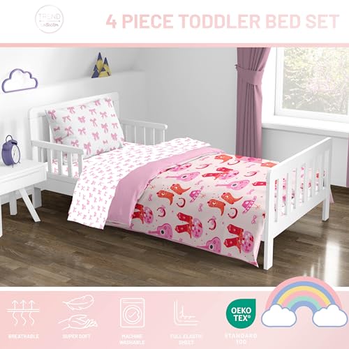 Image of Trend Collector Cowgirl Toddler Comforter Set 4 Piece Bedding, Pink