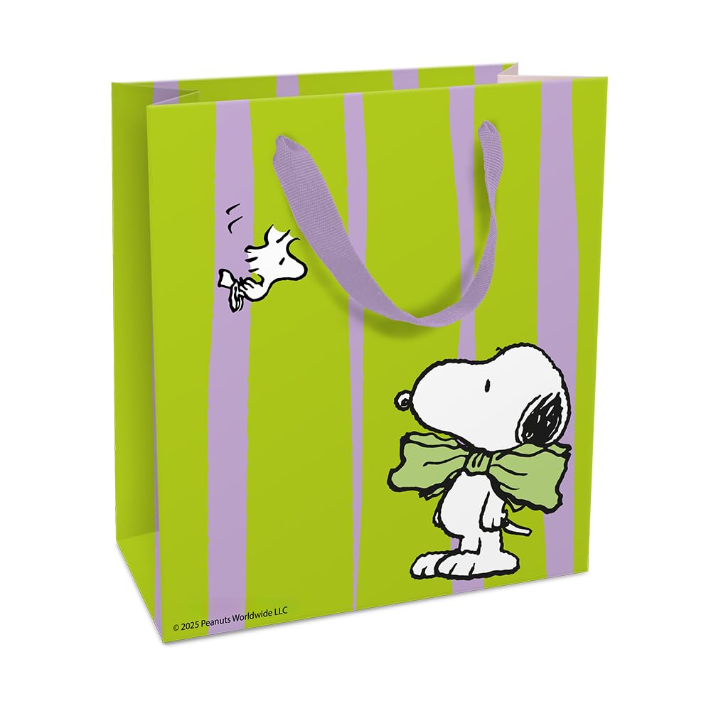 Braun & Company 8 SNOOPY Peanuts Geschenktaschen | 8 Geschenktragetaschen aus stabiler Pappe (18×21×8 cm) mit hochwertigen Tragehenkeln | Perfekt für Geburtstag & viele Anlässe | 8 Stück