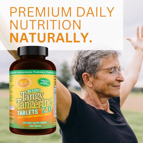 Youngevity Beyond Tangy Tangerine 2.0 Multi-Vitamin & Mineral Complex - Made with Natural & Whole Foods | 160,000 ORAC | 120 Tablets | 1 Bottle