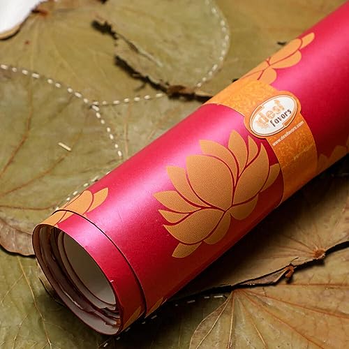 Image of Desi Favors Hot Pink Lotus Paper Backdrop Sheets - Indian Backdrop Decorations for Wedding Background Wall Banner Set - 72x84 Inch