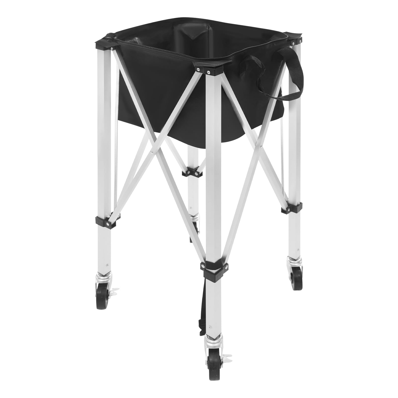 Contenedor Pelotas Tenis Plegable, Canasta Tenis Ligera con Ruedas, X para Carrito de Entrenamiento Portátil Guardar Pelotas de bádminton, Pelotas de Tenis de Mesa, 150-170 Pelotas