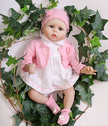 antboat 22 Zoll 55cm Reborn Puppen Lebensecht Weiches Silikon Vinyl Reborn Baby Mädchen Baby Reborn Lebensecht Mädchen… – Bild 3
