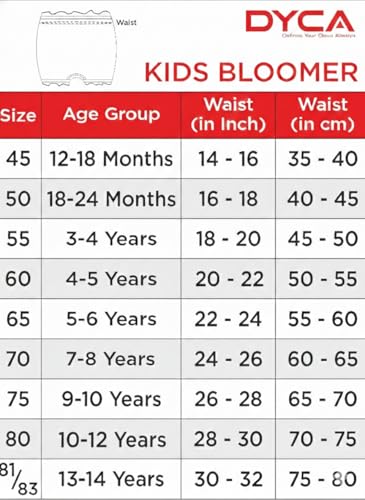 Image of DYCA by Bodycare Unisex Kids Bloomer Shorts | Soft Single Jersey Cotton Fabric | AZO Free & Skin Safe |Comfortable Innerwear for Boys and Girls|Print & Color May Very