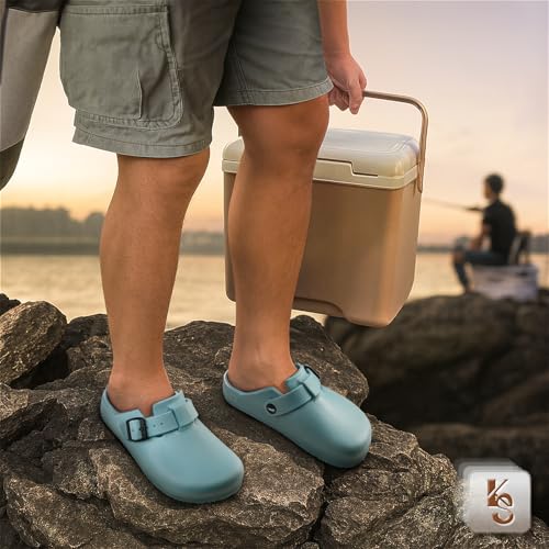 Image of KEMISANT Women Clogs,Comfortable Mules Sandals Slippers Nurse Garden Shoes Unisex for Men Cushioned Support