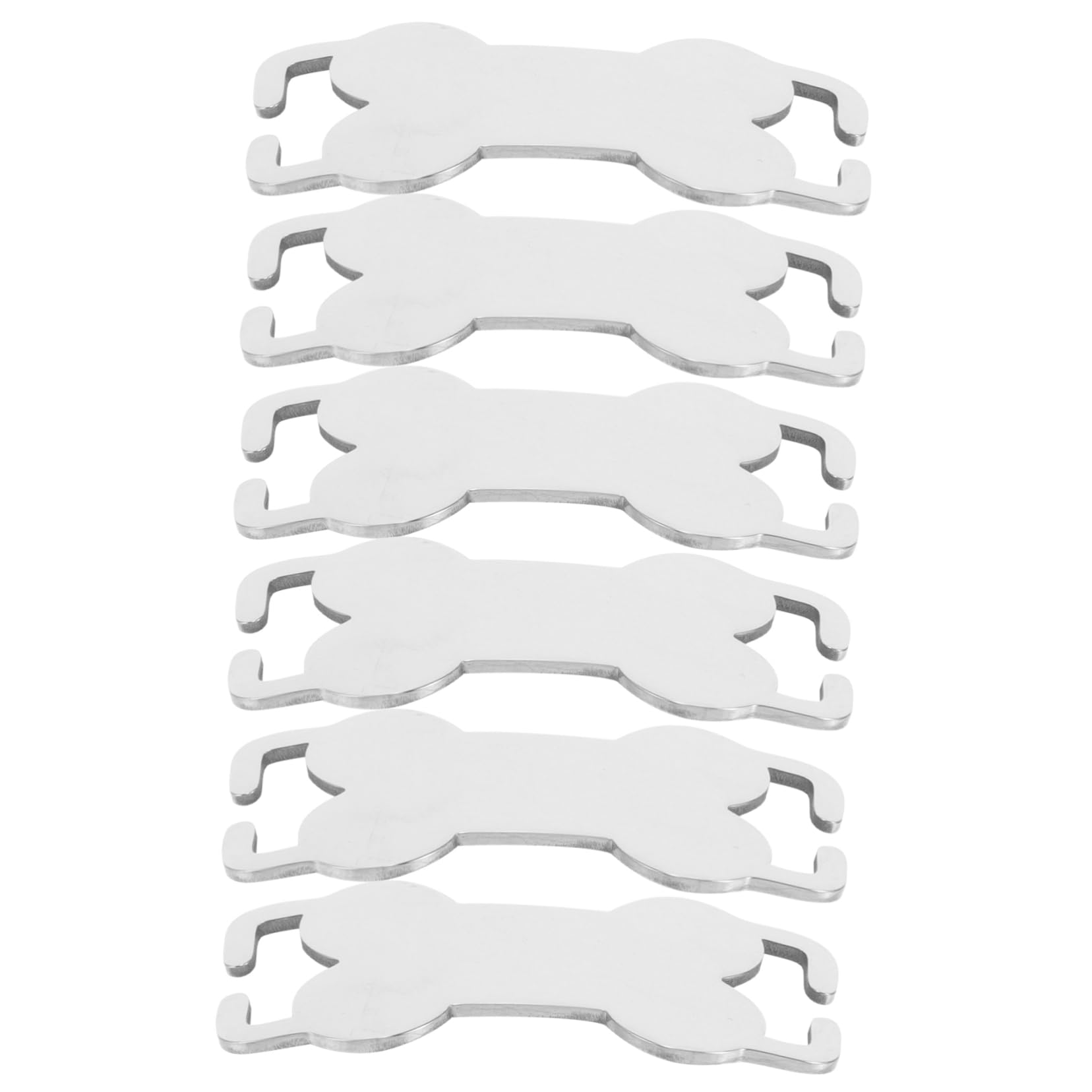 Happyyami 5 Juegos Etiqueta De Perro Mascota Etiquetas De Identificación Para Perros Etiquetas De Perro En Etiqueta De Nombre Del Collar De Perro Silver Acero Inoxidable 6 Piezas * 5