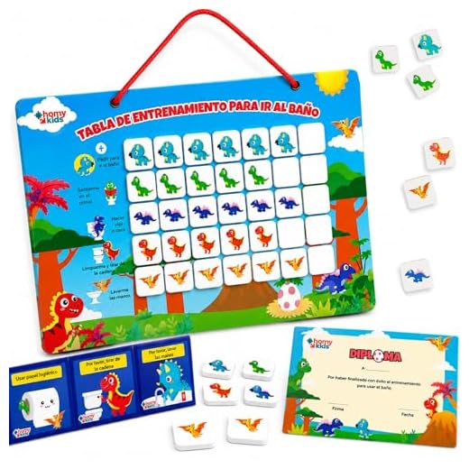 HOMYKIDS® Tabla de Recompensas para Aprender a Ir al Baño en ESPAÑOL - Tabla de entrenamiento para niños con pegatinas magnéticas de aprendizaje - Rutinas diarias niños