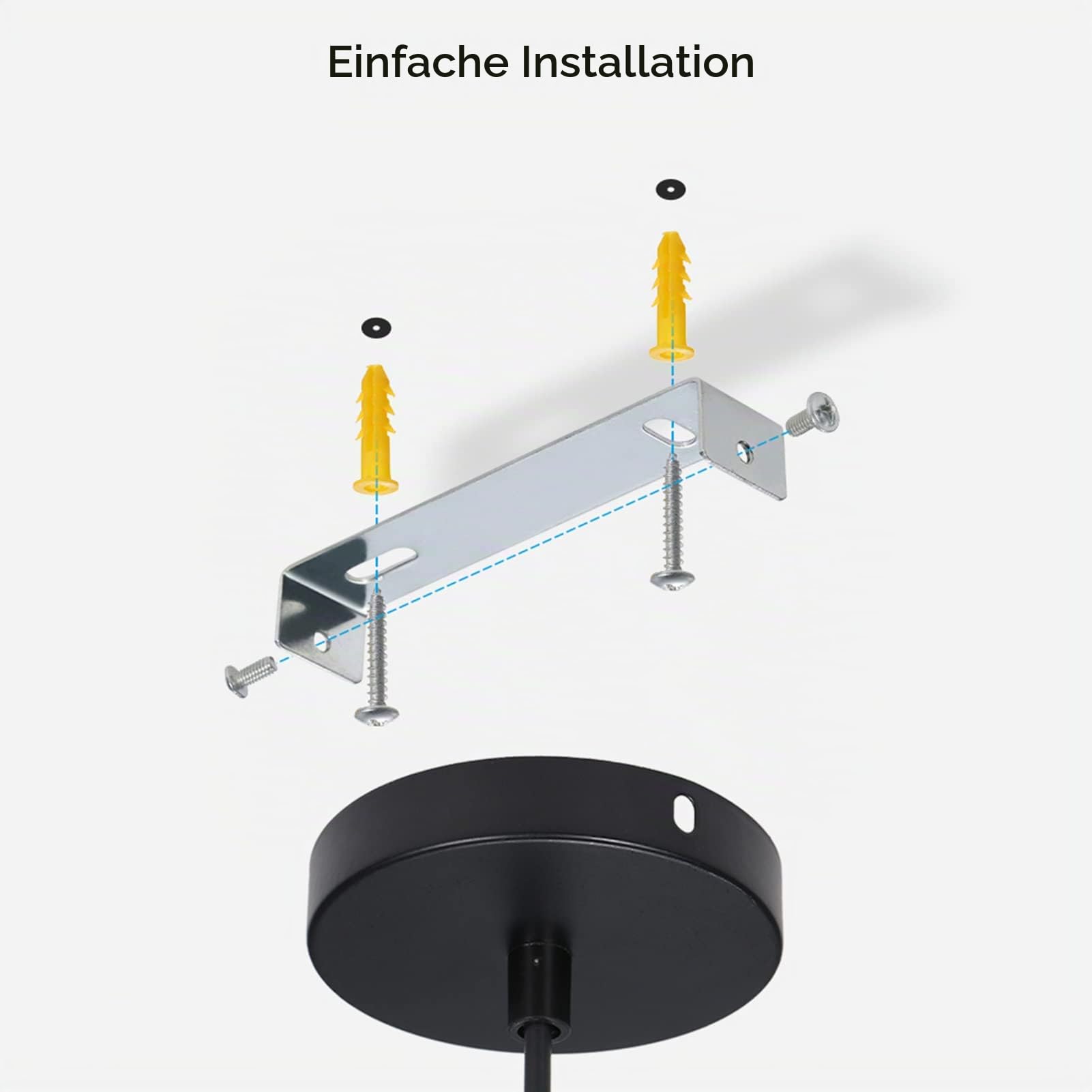 Tomshine Pendelleuchte, 2x Retro Hängelleuchte Hängelampe aus Metall, Industrielle Vintage LED Pendellampe, Ø 30cm, weiß (schwarz)