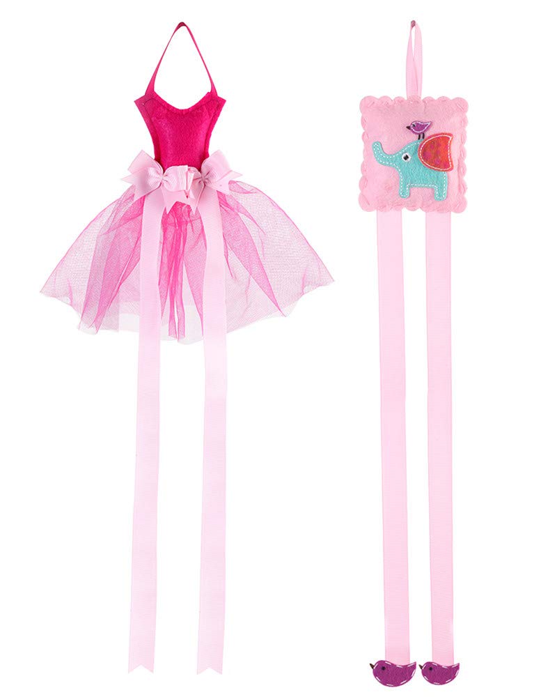 Belle BeauPrincess Tutu Dress Hair Bow Holder Hanger Organizer Hair Clips Storage Holder (A)
