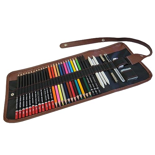 Drawing Pencils, 36pcs Art Supplies Sketching Pencils Set with Graphite Pencils Dual Ended Color Pencil Charcoal Pencils for Artists Beginners