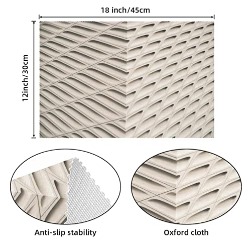 Set de table beige résistant chaleur grand format rectangulaire - 5