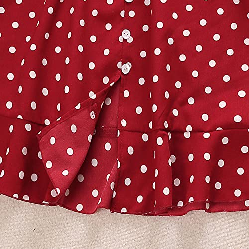 Vestido camiseta para meninas Dia das Mães infantil sem mangas com estampa de ponto onda, suspensóri