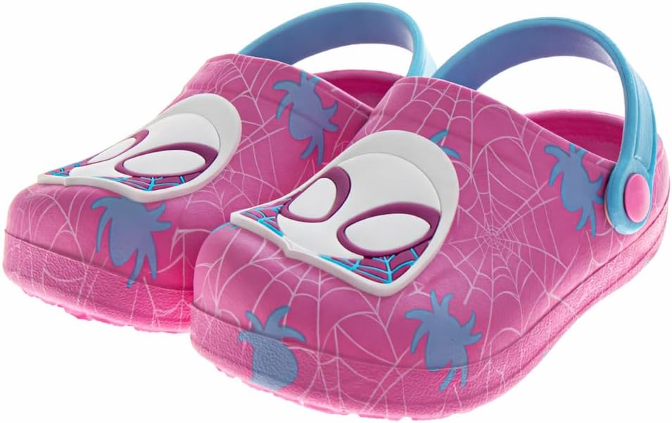 Marvel Spider-Gwen Girls Pink Clogs Spiderman Slip-On Water Sandal for Girl Size Toddler 5-10 / Little Kid 11-12