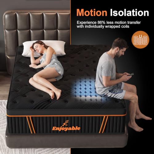 Image of Full Mattress 14 Inch - Hybrid Full Size Bed in a Box with Memory Foam & Pocket Springs, Medium Firm Cool Sleep Mattress with Zoned Support, Motion Isolation, CertiPUR-US Certified, Fiberglass-Free
