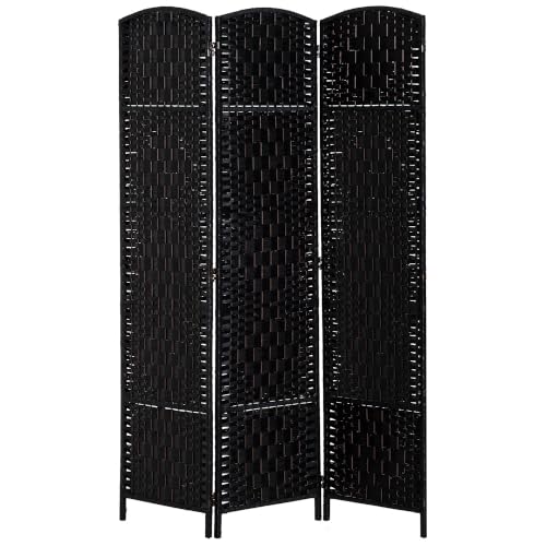 HOMCOM Room Divider 3-Panel, 6FT-Tall Folding...