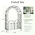 Hitgrand Garden Arch with Gate 83 Inches Tall, Heavy Duty Metal Iron Arbor, Black Archway for Weddings Courtyard Cast Trellis for Roses & Climbing Plants Patio & Garden Decor