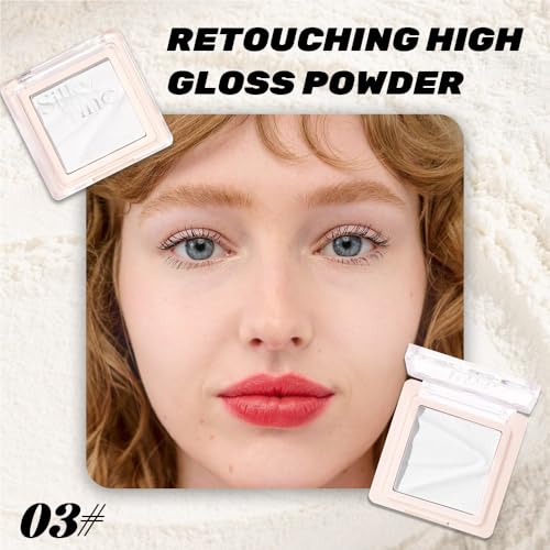 Image of Contour & Highlighter Palette - Nude Pink Beige White Clear Natural Brightening, Non-Cakey Satin Finish for Flawless Sculpting (03# Clear White)