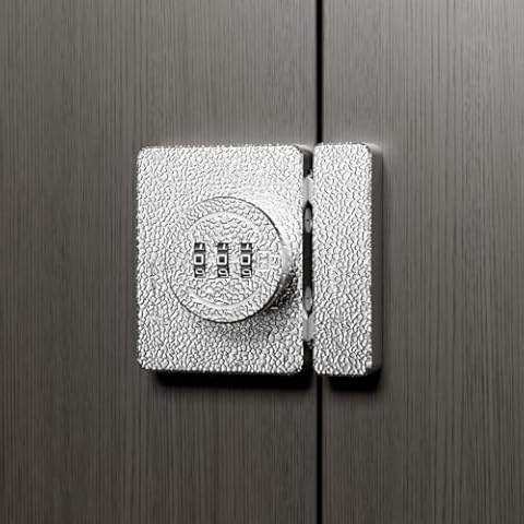 ETEKJOY Keyless Cabinet Lock 3-Digit Combination for Swinging/Sliding Door Drawer Cupboard Locker Closet Wooden Box Hook-Locking (Silver, 180 Degree) Cover