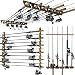 Rush Creek Creations 3 in 1, 11 Fishing Rod Wall Ceiling Storage Rack - Versatile - Space Saving