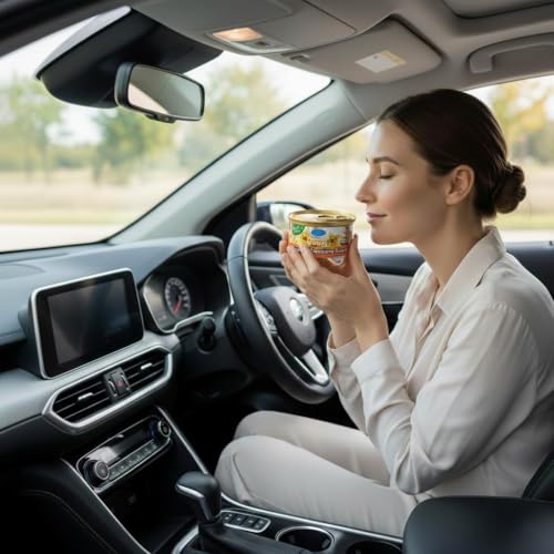 Image of Car Air Freshener Can 45gm.| Long-Lasting Solid Gel Fragrance for Car, Office & Home | Compact Cupholder Fit | Odor Eliminator & Refreshing Aroma for Fresh Drive Experience (Vanilla)