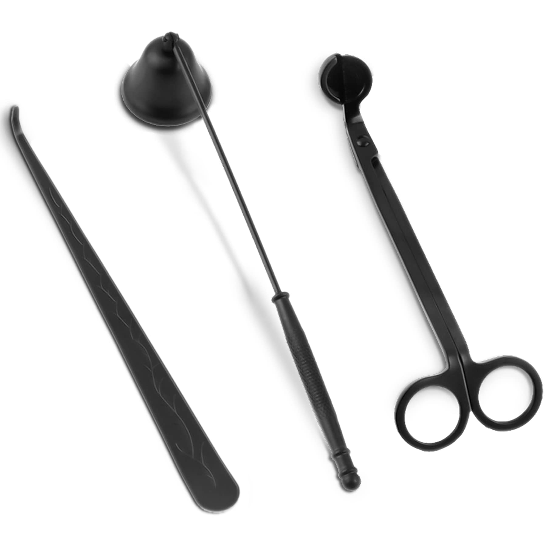 Famgee Black Candle Snuffer, Candle Wick Trimmer Wick Dipper - 3 In 1 Candle Accessory Set