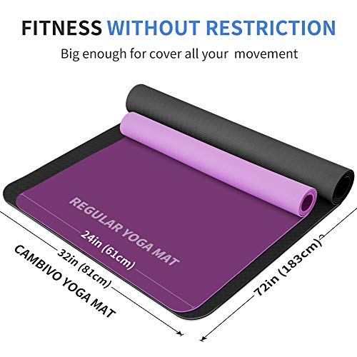 image for CAMBIVO Extra Wide Yoga Mat for Women and Men (72