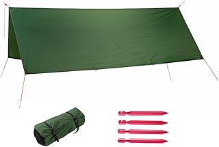 AMAZONAS Ultra-Light Traveller Tarp XXL Wetterschutz wasserdicht 400 x 300 cm 980g Packmaß 30,5 x 12cm in Grün