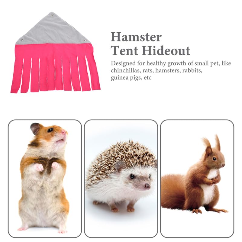 Hamac Tente À Coin pour Petit Animal 2 Pièces Refuge Suspendu Confortable pour Hamster Et Lapin Facile À Installer 11.81X11.81X10.63In
