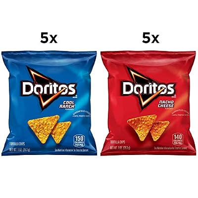 Doritos Mix (Nacho Cheese and Cool Ranch),1 Ounce (Pack of 10)