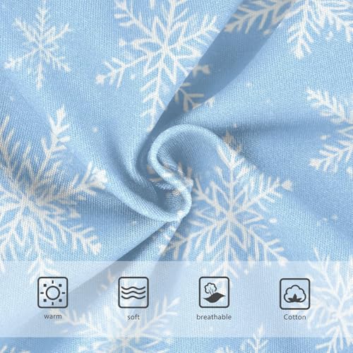 Girls' Organic Cotton Panties Breathable Toddler Underwear for Baby Girls Seamless Snowflake Pattern3