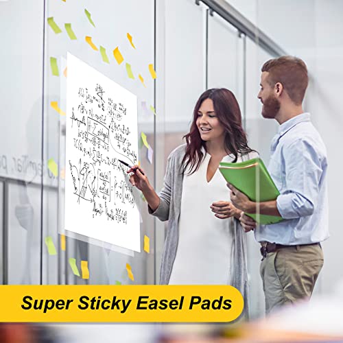 Nortix Easel Pad, Self-Stick Easel Pads, Anchor Chart Paper For Teachers, Srong Adhesive & Bleed-Resistant, 20''X23'' Sticky Notes Chart Paper, 30 Sheets/Pad, 8 Pads #TOP2