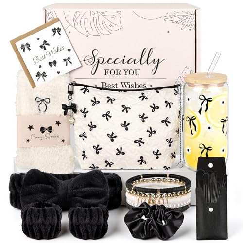 TUZELIYA Exquisite Birthday Gifts for Girls Teens - Best Birthday Presents for Her - Unique Gift Baskets for Women - Graduation Gifts for Best Friends Daughter Sister Girlfriend Colleague Mom - Black