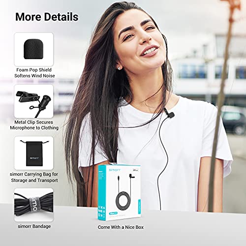simorr MFi Lavalier Mikrofon für iPhone/für iPad, Ansteckmikrofon Omnidirectional Kondensator Mic Clip on Mini Mikrofon… – Bild 7