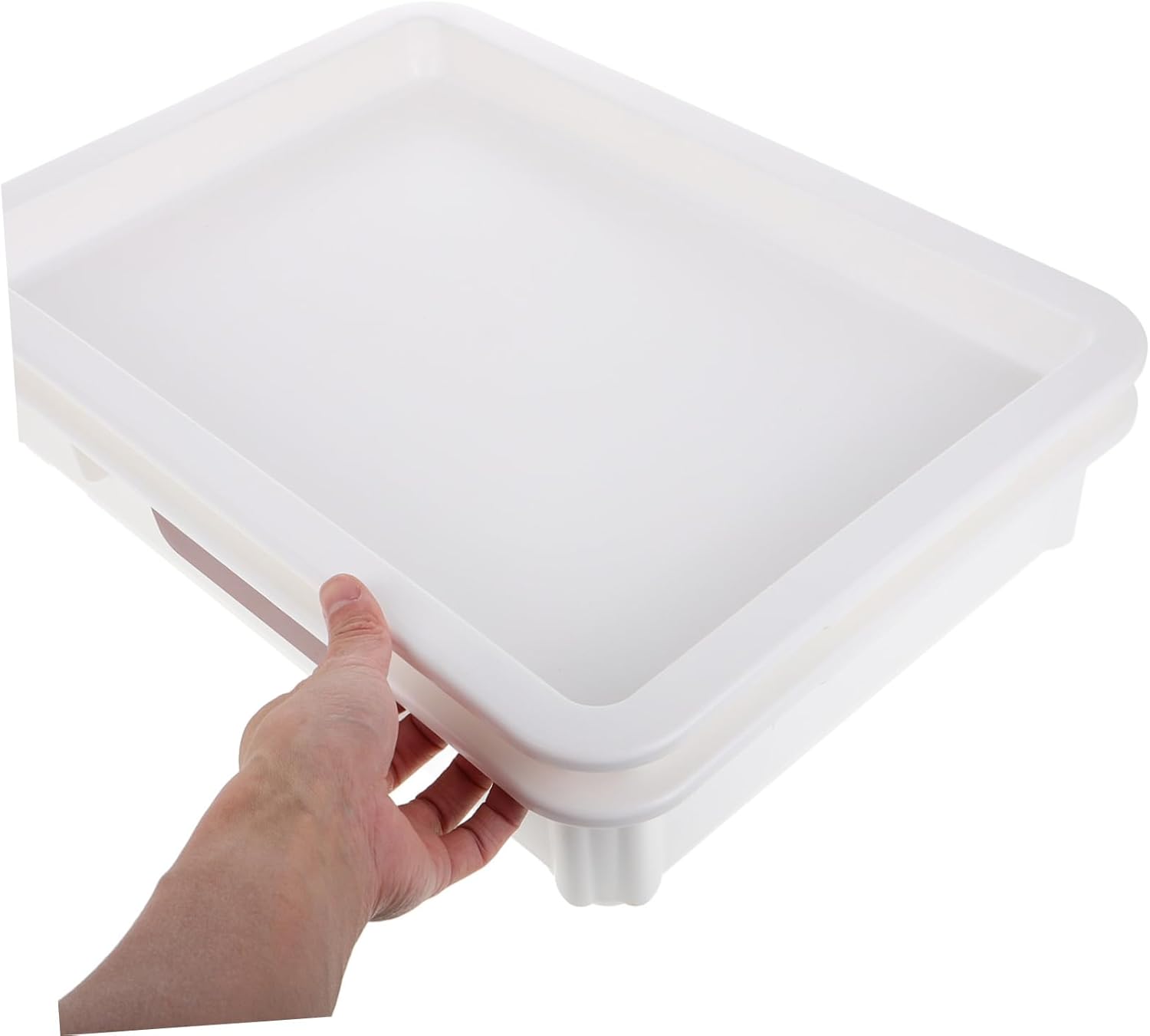 Pizza Proofing Box Stackable Container with Lids for Cold Fermentation and Storage Compact Design for Efficient Kitchen Organization White Card