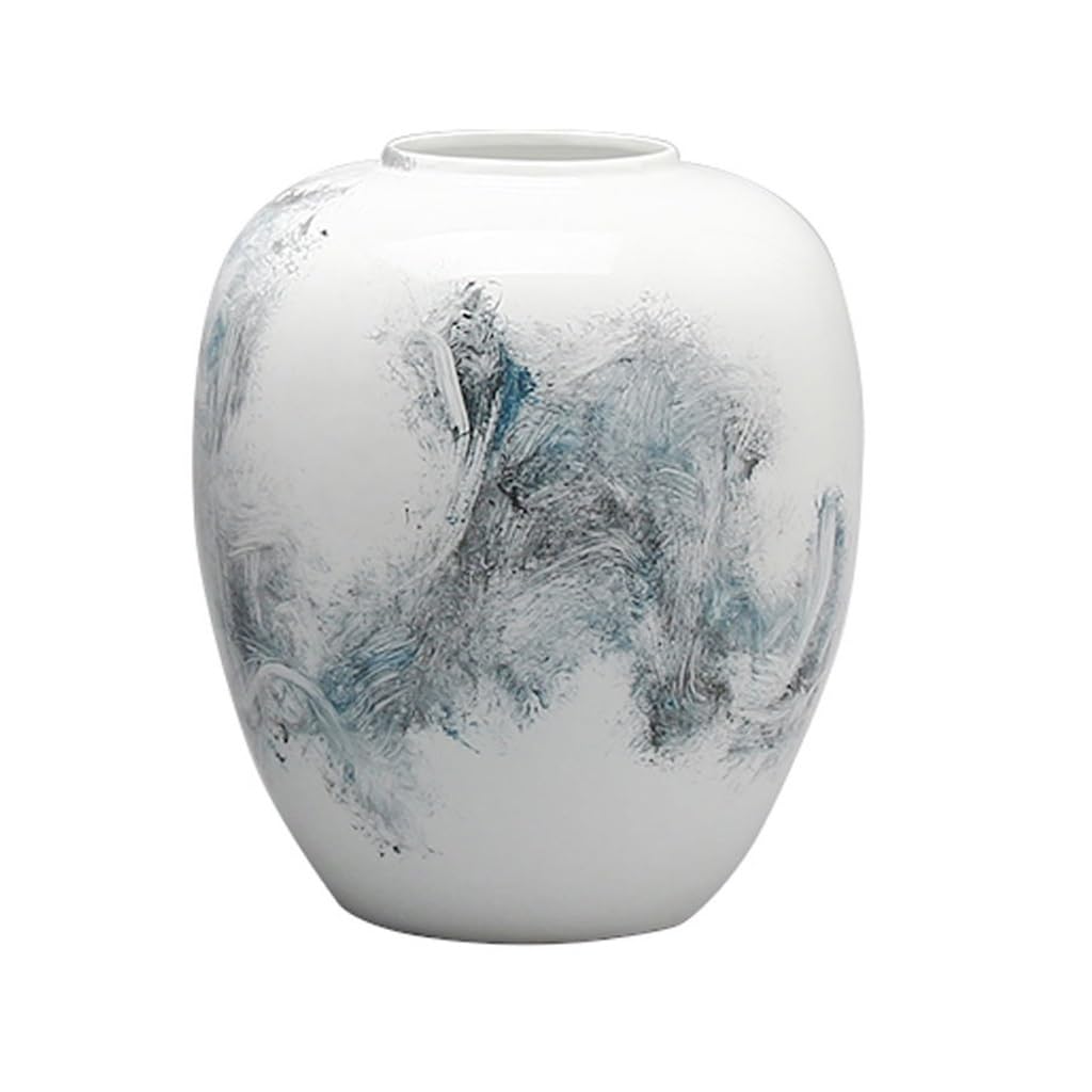 Centerpiece Vases Retro Chinese Ceramic Vase Ornament Living Room Flower Arrangement Hand-painted Landscape Creative Home Entrance Decoration