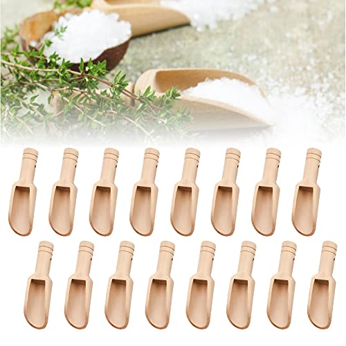 NELAHSHA Mini Cucharas de Madera Pequeñas 20 Pzs Cuchara Sales de Baño 7,5cm/5ml Cucharas de Bambú Natural para Especias, Polvo de Lavado, Café, Sal, Mermelada, Té, Condimentos, Azúcar, Miel, Harina Cover