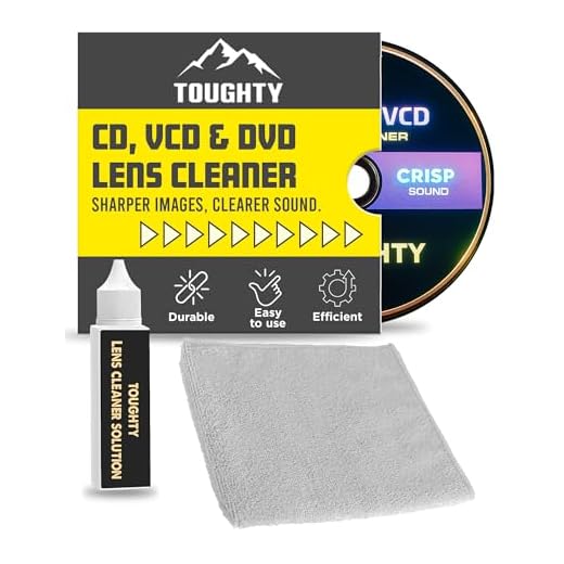 CD Lens Cleaner Kit for CD & DVD Players with Cleaning Solution & Cloth