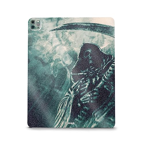 Image of MightySkins Carbon Fiber Skin Compatible With Apple iPad Pro 12.9 inch M2 6th Gen (2022) Full Wrap Kit - Symbol Of Death | Protective Durable Textured Carbon Fiber Finish | Easy To Apply | Made in the USA