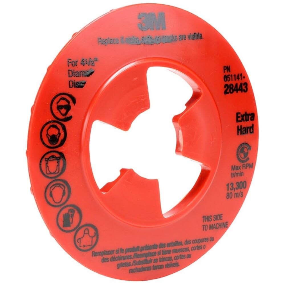 3M Disc Pad Face Plate - Extra Hard Red -1