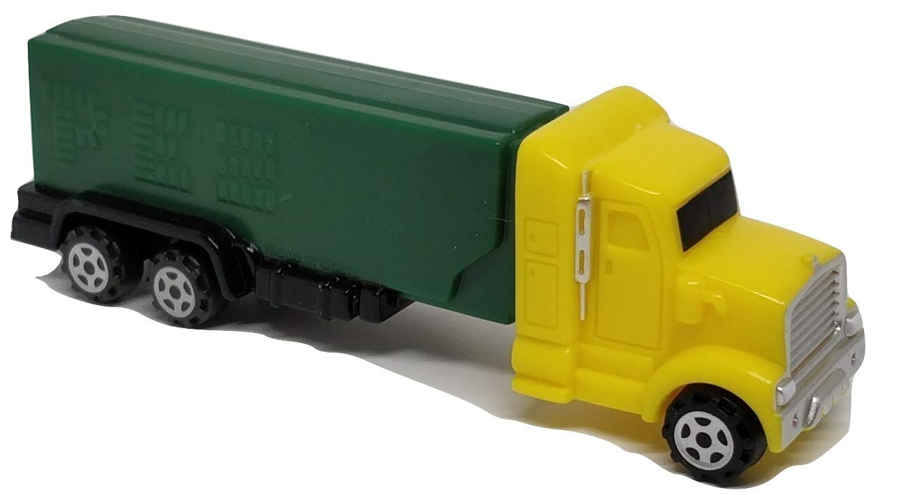 Pez Rigs Semi Truck Camion Amarillo Convencional Con Dispensadores De Caramelos Verdes Amazon Es Juguetes Y Juegos