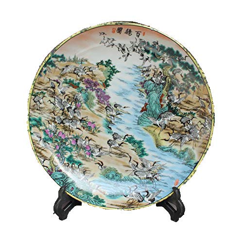 Fashion158 Jingdezhen - Plato de Porcelana para Colgar en la Pared, diseño Retro
