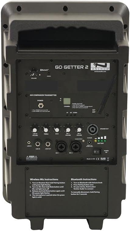 Anchor Audio Go Getter 2 GG2-X Portable Sound System with Built-In Bluetooth & AIR Transmitter