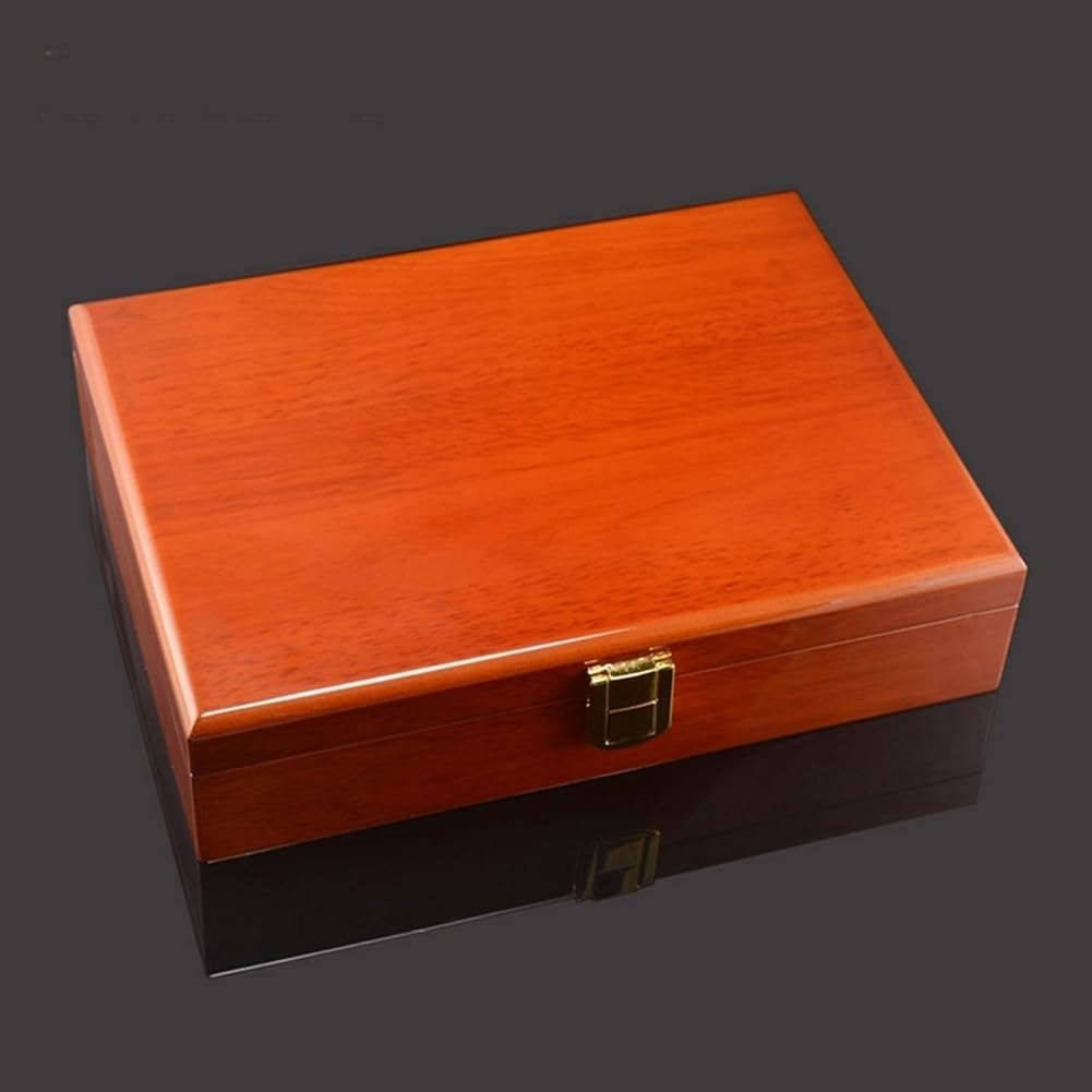 Scatola per Gemelli in Vetro da Uomo, Scatola per Esposizione della Collezione in Legno Dipinto, capacità di stoccaggio di 20-30 Paia, portagioie per Anelli